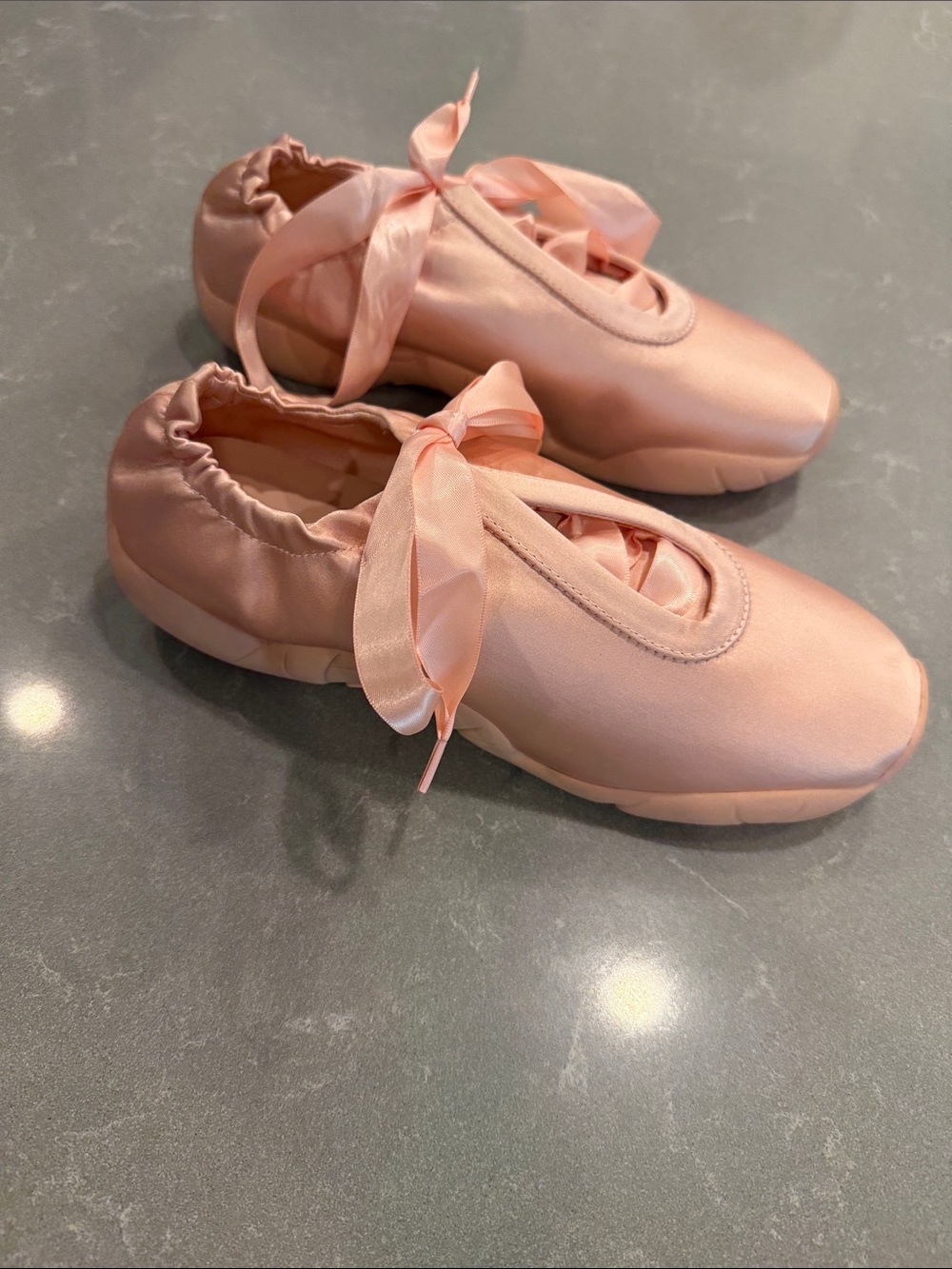 JW PEI Satin Ribbon Tie Slip-On Sneakers in Blush Pink